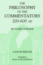 The philosophy of the commentators, 200-600 AD : a sourcebook