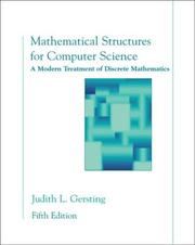 Cover of: Mathematical Structures for Computer Science by Judith L. Gersting