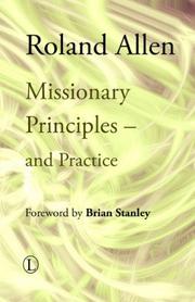 Cover of: Missionary Principles - And Practice