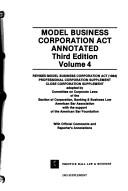 Cover of: Model business corporation act annotated: revised Model business corporation act (1984) : Professional corporation supplement : Close corporation supplement