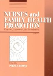 Cover of: Nurses and Family Health Promotion: Concepts, Assessment, and Interventions