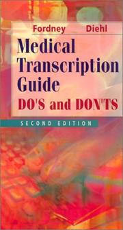 Cover of: Medical transcription guide: do's and don'ts