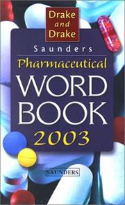 Cover of: Pharmaceutical Word Book 2003 (Saunders Pharmaceutical Word Book)
