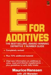 Cover of: New E for Additives: The Completely Revised Bestselling E Number  Guide