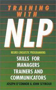 Cover of: Training With NLP by Joseph O'Connor