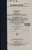 Cover of: EPA regional haze rule | United States