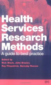 Health services research methods : a guide to best practice