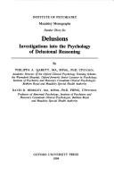 Delusions : investigations into the psychology of delusional reasoning