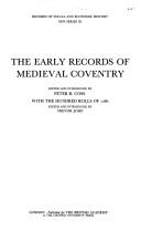 Cover of: The Early records of medieval Coventry