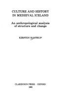 Culture and history in medieval Iceland : an anthropological analysis of structure and change