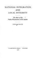 National integration and local integrity : the Miri of the Nuba mountains in the Sudan