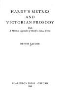 Hardy's metres and Victorian prosody : with a metrical appendix of Hardy's stanza forms