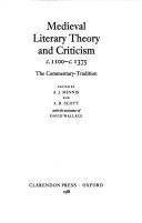 Medieval literary theory and criticism c.1100-c.1375 : the commentary tradition