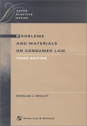 Cover of: Problems and materials on consumer law
