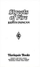 Cover of: Streets Of Fire (Superomance, No 407) by Judith Duncan