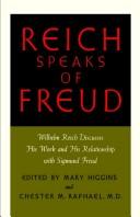 Cover of: Reich speaks of Freud