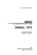 Cover of: Israel: A Chronology and Fact Book 2500 B.C.-1972 (World chronology series)