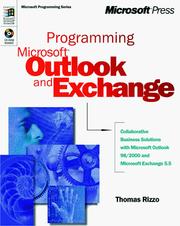 Programming Microsoft Outlook and Microsoft Exchange (Microsoft Programming) by Thomas Rizzo