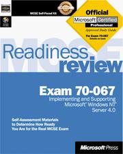 Cover of: Microsoft MCSE readiness review: exam 70-067 Microsoft Windows NT server 4.0