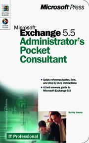 Cover of: Microsoft Exchange 5.5 Administrator's Pocket Consultant (Administrator's Companions)