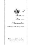 Cover of: A Russian princess remembers