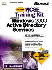 Cover of: MCSE Training Kit -- Microsoft(r) Windows(r) 2000 Active Directory(tm) Services by Microsoft Corporation
