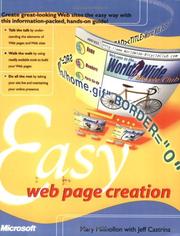 Cover of: Easy Web Page Creation