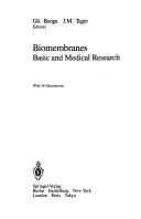 Cover of: Biomembranes: basic and medical research