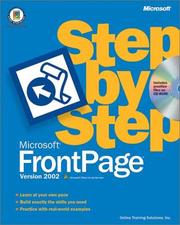 Cover of: Microsoft FrontPage Version 2002 Step by Step