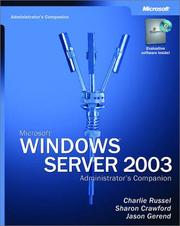 Cover of: Microsoft Windows Server 2003 Administrator's Companion