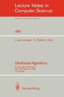 Cover of: Distributed algorithms: 4th international workshop, Bari, Italy, September 24-26, 1990 : proceedings