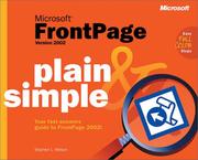 Cover of: Microsoft FrontPage 2002 Plain & Simple