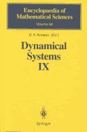 Cover of: Dynamical Systems IX: Dynamical Systems With Hyperbolic Behaviour (Encyclopaedia of Mathematical Sciences)