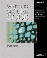 Writing secure code by Michael Howard, David LeBlanc