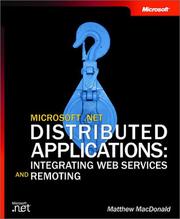Cover of: Microsoft .NET Distributed Applications by Matthew MacDonald