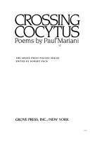 Cover of: Crossing Cocytus: poems