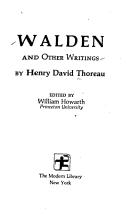 Cover of: Walden, and other writings by Henry David Thoreau