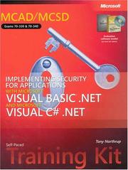 Cover of: MCAD/MCSD Self-Paced Training Kit: Implementing Security for Applications with Microsoft  Visual Basic  .NET and Microsoft Visual C#  .NET (Pro-Certification)