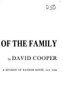 Cover of: The death of the family by David Cooper