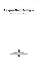 Cover of: JAQUES-HENRI LARTIGU (Pantheon Photo Library)