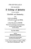 Cover of: New view of society.: Tracts relative to this subject: viz. Proposals for raising a colledge of industry of all useful trades and husbandry.
