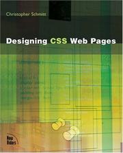 Cover of: Designing CSS Web Pages