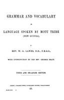 Grammar and vocabulary of language spoken by Motu tribe (New Guinea) by William George Lawes