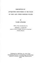 Cover of: Description of antiquities discovered in the State of Ohio and other Western States.