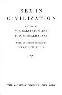 Cover of: Sex in civilization