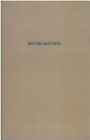 Cover of: British Baptists: An Original Anthology (The Baptist Tradition Series)