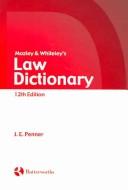 Cover of: Mozley & Whiteley's law dictionary.