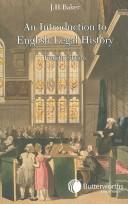 An introduction to English legal history by John Hamilton Baker