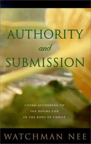 Cover of: Authority and Submission by Watchman Nee