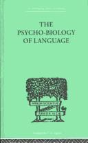 The psycho-biology of language by George Kingsley Zipf